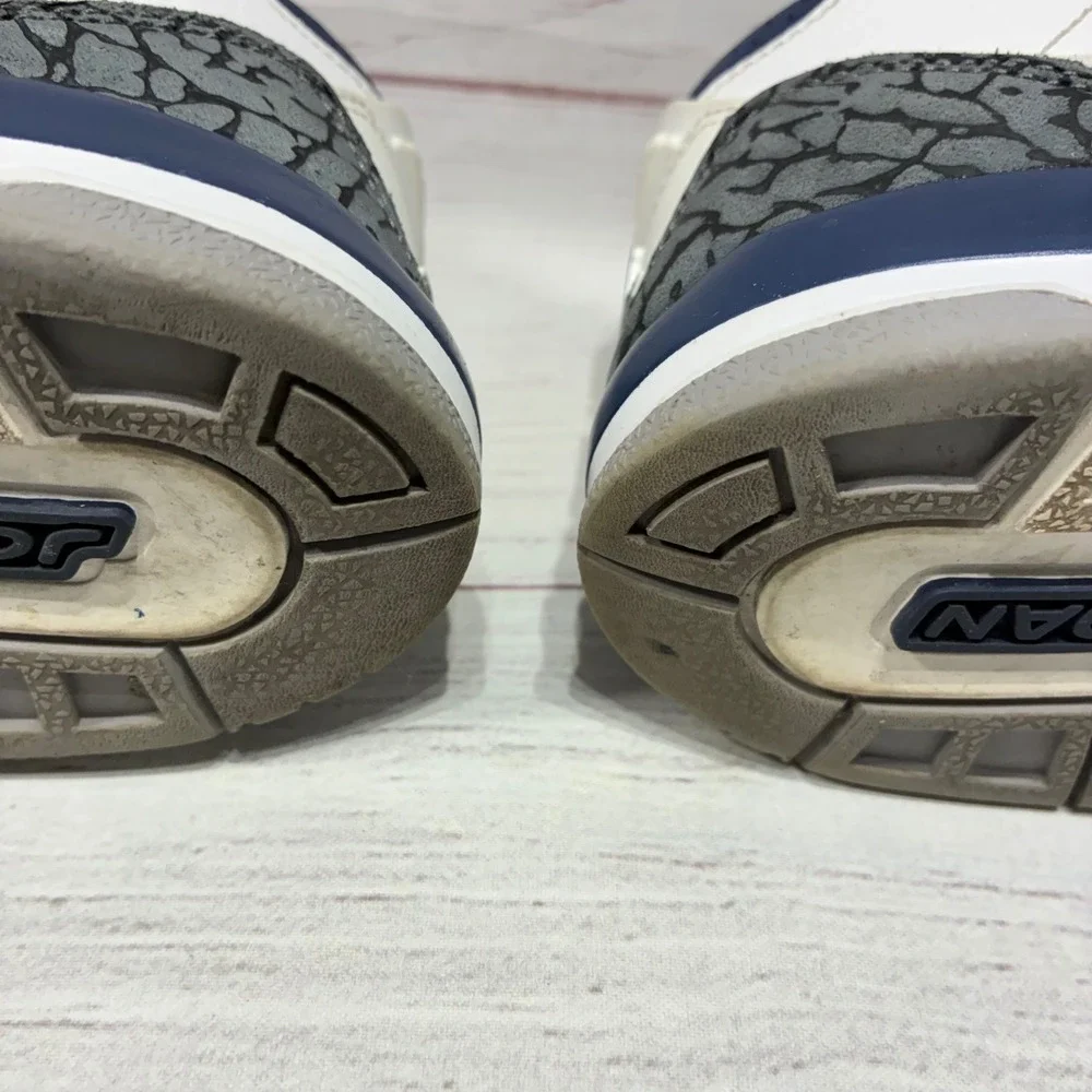 Nike Air Jordan 3 Retro‎ TD White Midnight Navy 10C DM0968-140